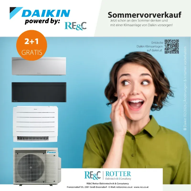 Jetzt schon an den Sommer denken und mit einer Klimaanlage von Daikin vorsorgen!